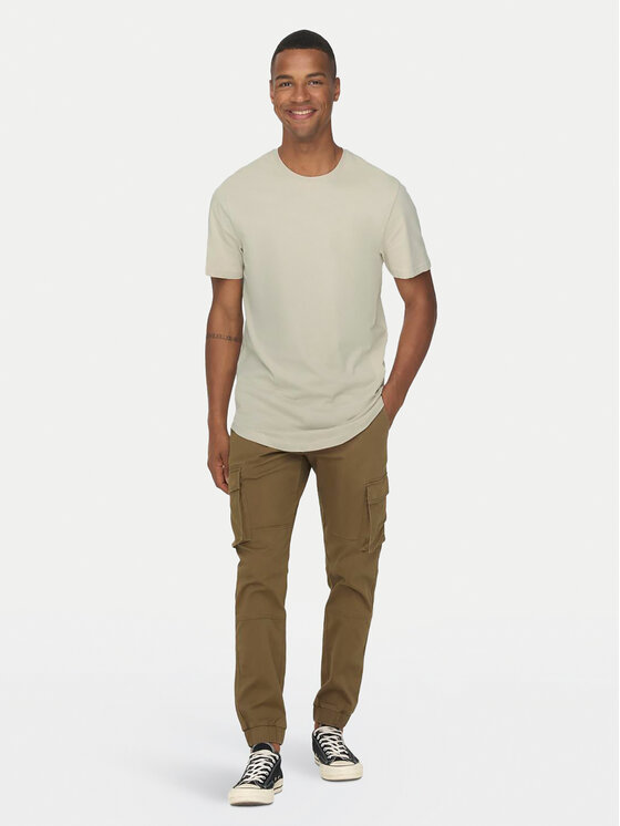Only & Sons Only & Sons T-särk Matt 22002973 Beež Regular Fit