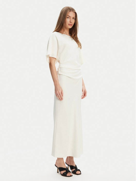 STAUD STAUD Abito da cocktail Amelie R25S2120TP Écru Slim Fit