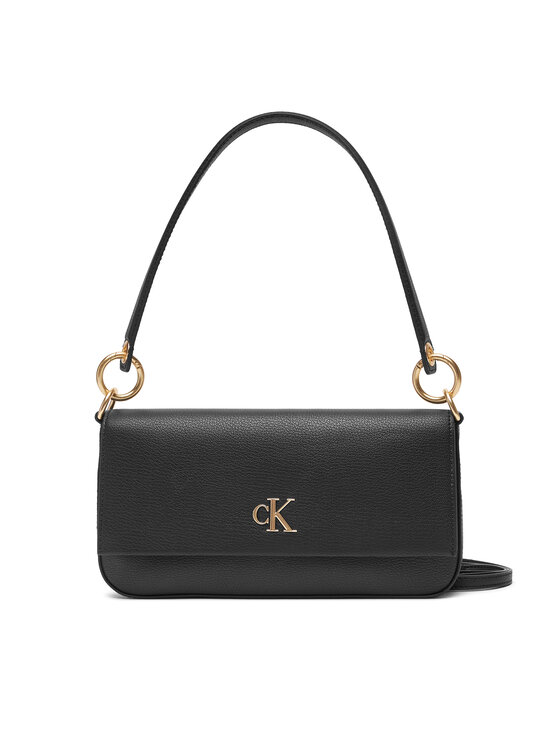 Geantă Calvin Klein Jeans Minimal Monogram Shoulder Pouch LV04K3161G Negru
