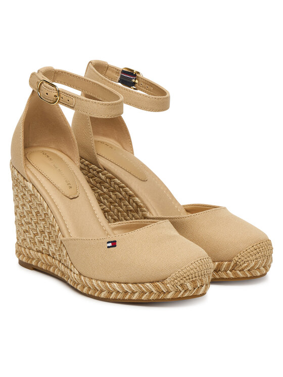 Tommy Hilfiger Tommy Hilfiger Еспадрили Wedge FW0FW09225 Бежов