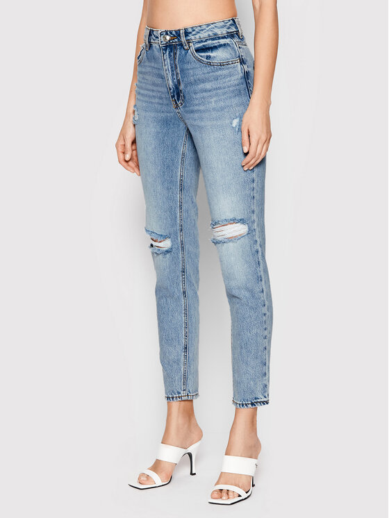 Vero Moda Džinsai Joana 10261651 Mėlyna Mom Fit • Modivo.lt