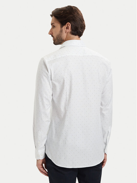 BOSS BOSS Риза Hank 50560687 Бял Regular Fit