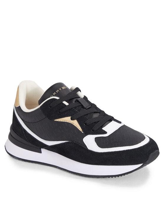 Tommy Hilfiger Tommy Hilfiger Sneakersy Lux Monogram Runner FW0FW07816 Černá