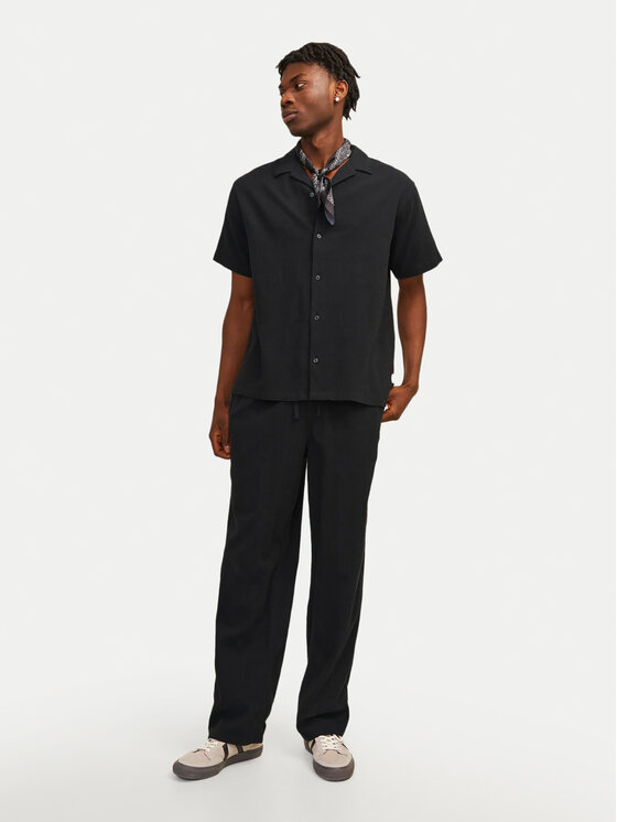 Jack&Jones Jack&Jones Ing Luke 12255781 Fekete Relaxed Fit