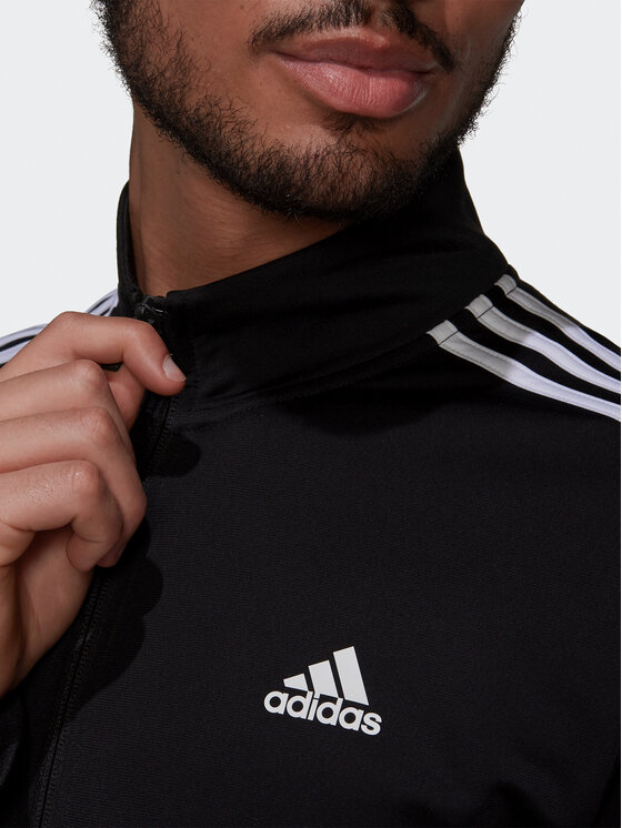 Adidas essentials 3 stripe track best sale jacket mens