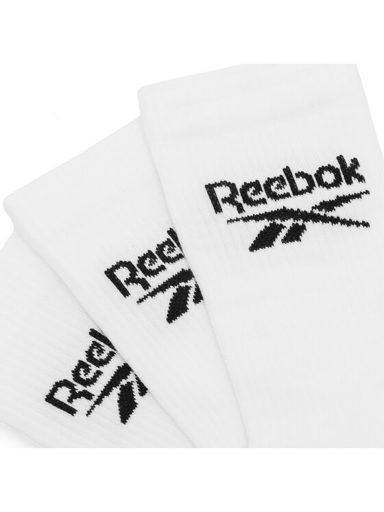 Reebok Reebok Set di 3 paia di calzini lunghi unisex R0452-SS24 (3-pack) Bianco