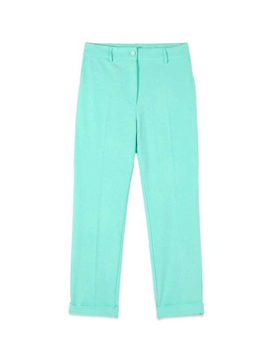 Oltre Oltre Spodnie materiałowe P079R108899N015 Turkusowy Cropp Fit
