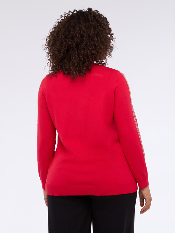 Fiorella Rubino Fiorella Rubino Sweter M094L008367N016 Czerwony Regular Fit
