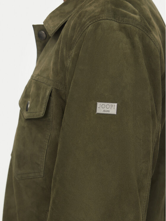 JOOP! Jeans JOOP! Jeans Kurtka skórzana 15 Georg 80000766 Zielony Regular Fit