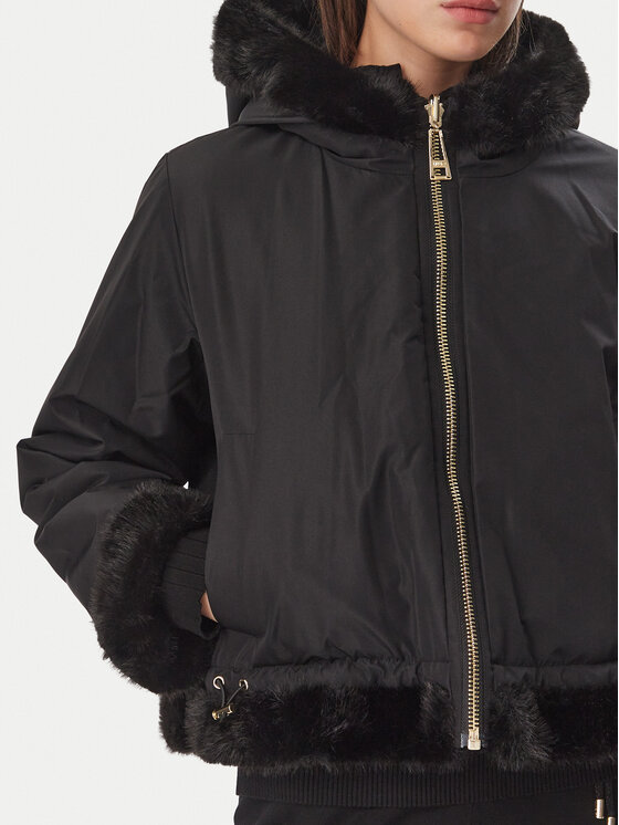 Liu Jo Liu Jo Кожено палто TF6005 E1135 Черен Regular Fit