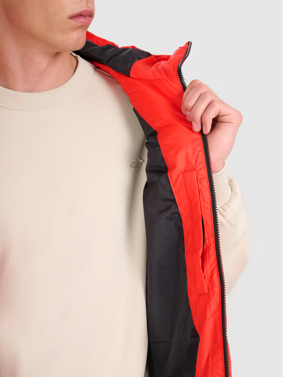 4F 4F Kamizelka MIDSHOP TEXTILE Czerwony Regular Fit