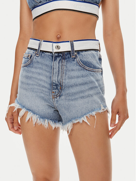 HUGO Hugo Jeans kratke hlače Galara_2_B 50514699 Modra Regular Fit