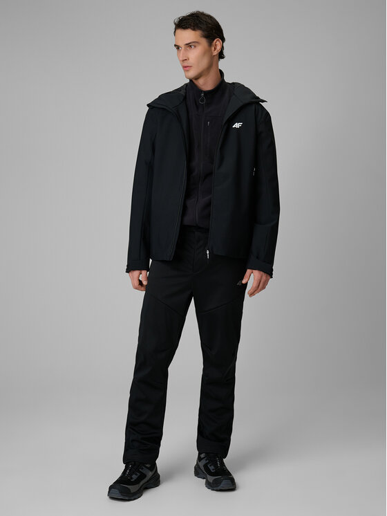 4F 4F Kurtka przejściowa MIDSHOP TEXTILE Czarny Regular Fit
