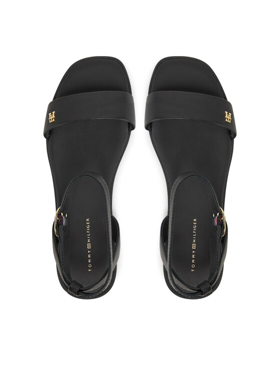 Tommy Hilfiger Tommy Hilfiger Босоніжки Ankle Strap Leather Sandal FW0FW08422 Чорний