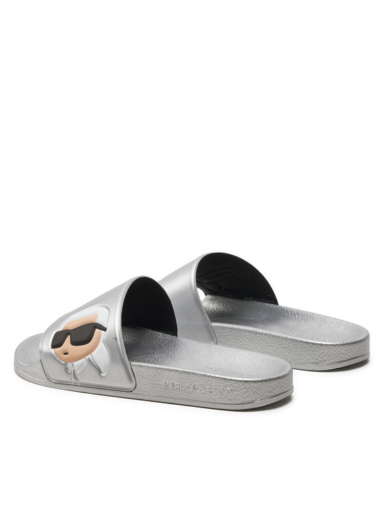 KARL LAGERFELD Pantoletten KL80905N Silberfarben | Modivo.de 