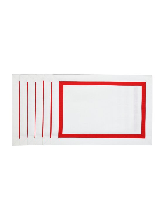 Roseberry Home Roseberry Home Podkładka na stół Red Stripes Biały