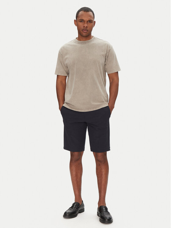 BOSS BOSS Bavlnené šortky S_Commuter_10.5 Inch 50540337 Tmavomodrá Slim Fit