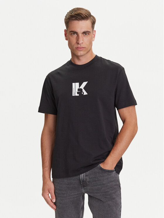 Karl Lagerfeld Jeans Karl Lagerfeld Jeans T-Shirt A3M17057 Czarny Regular Fit