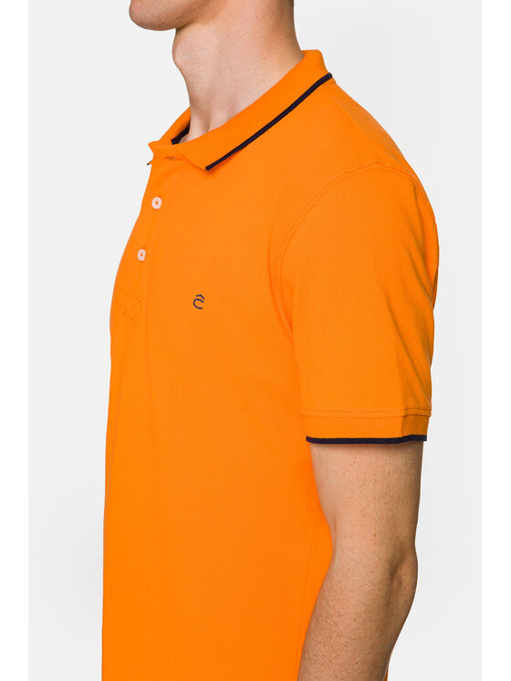 Lancerto Lancerto Polo Dominic Pomarańczowy Regular Fit
