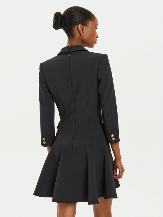Elisabetta Franchi Elisabetta Franchi Коктейлна рокля AB-T18-46E2-V700 Черен Regular Fit
