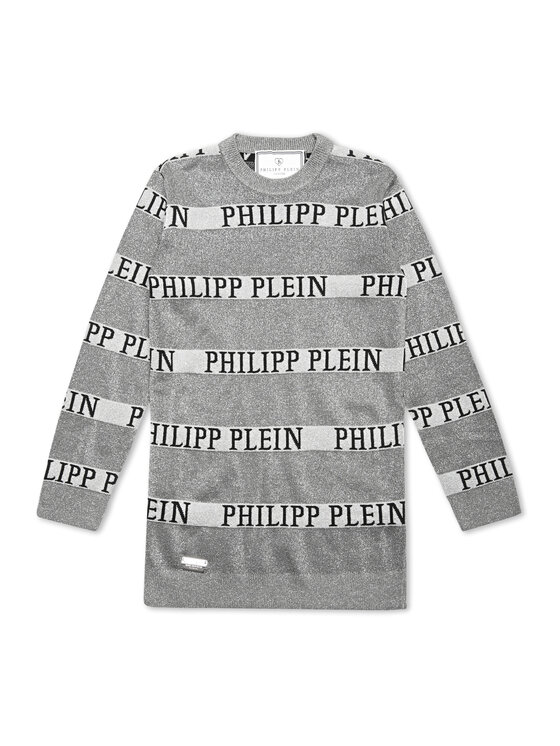 PHILIPP PLEIN PHILIPP PLEIN Sukienka codzienna 30308 Beżowy Basic Fit