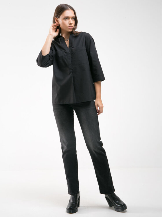 BIG STAR BIG STAR Bluzka OZTA_906_140 Czarny Basic Fit