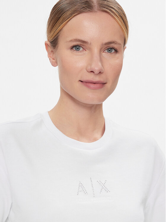 Armani Exchange Armani Exchange Sukienka codzienna 3DYA89 YJFHZ 1000 Biały Regular Fit