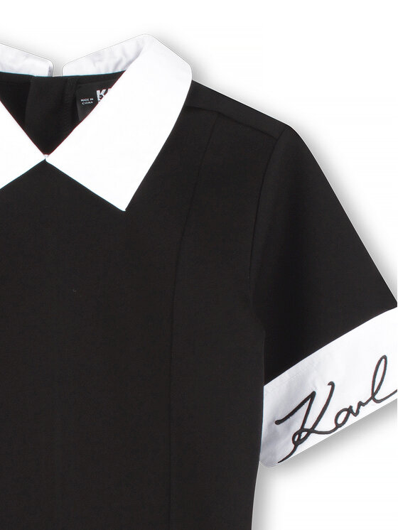 Karl Lagerfeld Kids Karl Lagerfeld Kids Každodenné šaty Z30462 D Čierna Regular Fit