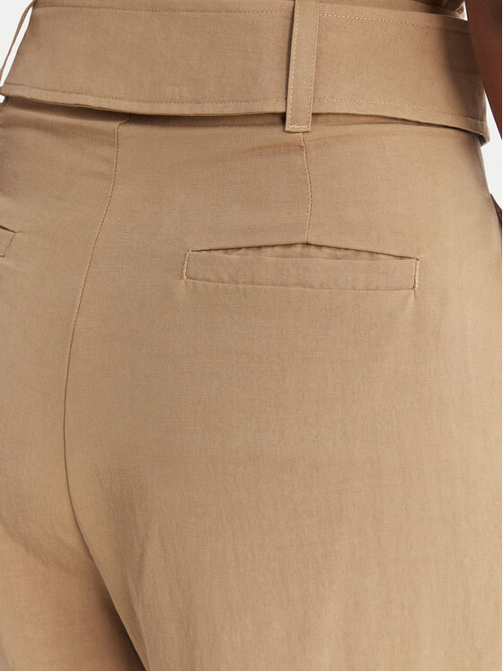 Eleh Eleh Spodnie palazzo SS260099 Beżowy Wide Leg