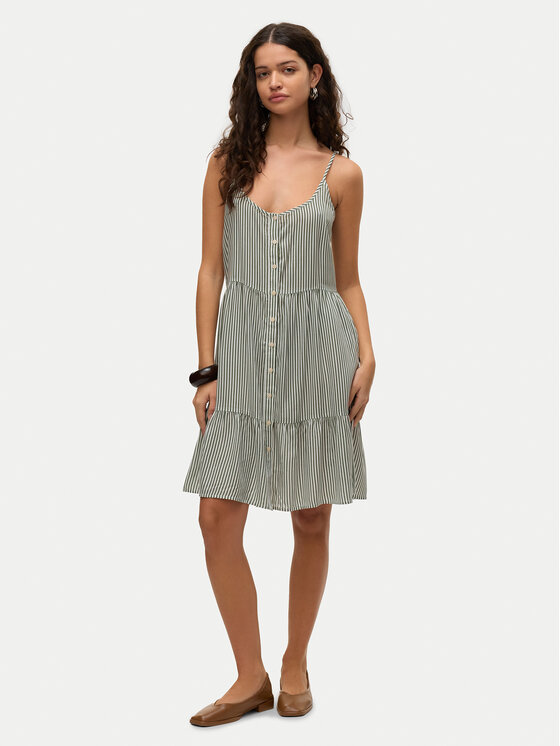 Vero Moda Vero Moda Vasarinė suknelė Bumpy 10325283 Žalia Loose Fit