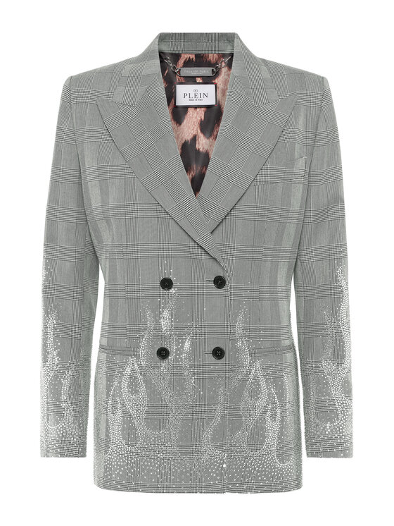 PHILIPP PLEIN PHILIPP PLEIN Marynarka 22693 Czarny Loose Fit
