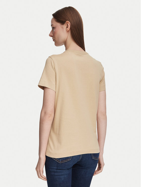 Guess Guess T-Shirt W6YI29 K4348 Beżowy Regular Fit