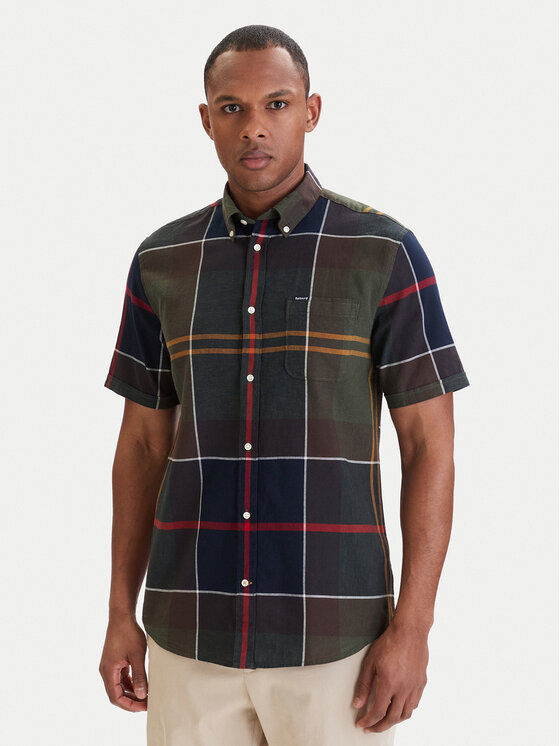 Barbour Cămașă Douglas MSH5077TN11 Verde închis Regular Fit