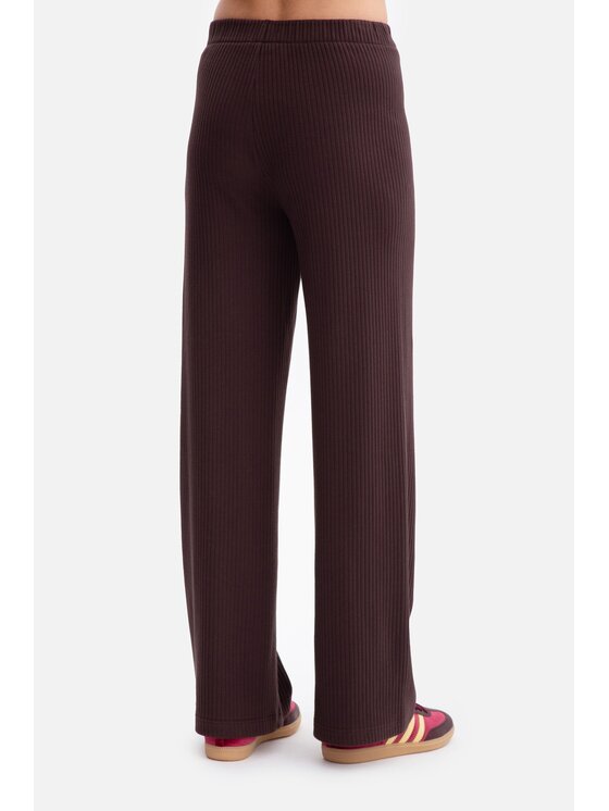 BeWear BeWear Spodnie dzianinowe b300 Brązowy Baggy Fit