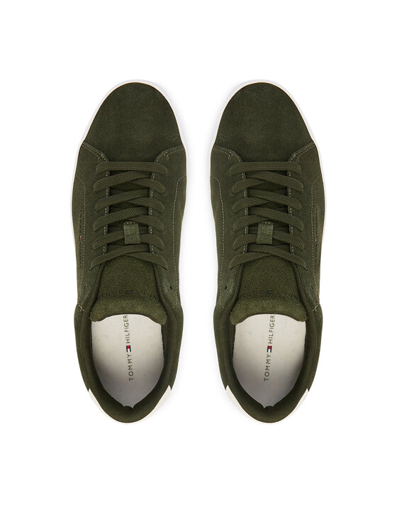 Tommy Hilfiger Tommy Hilfiger Sneakersy Th Court Core Suede FM0FM05716 Zielony
