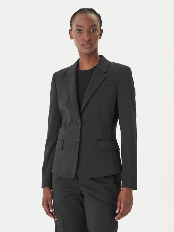 HUGO Marynarka Aredana 50516131 Czarny Slim Fit