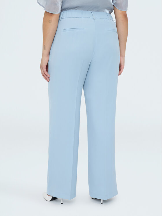 Fiorella Rubino Fiorella Rubino Pantaloni di tessuto P015T105268N004 Turchese Regular Fit