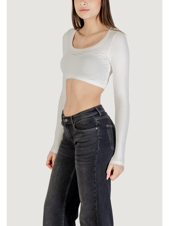 Tommy Jeans Tommy Jeans T-shirt TJW SLIM SP CRP LINE Bianco Slim Fit