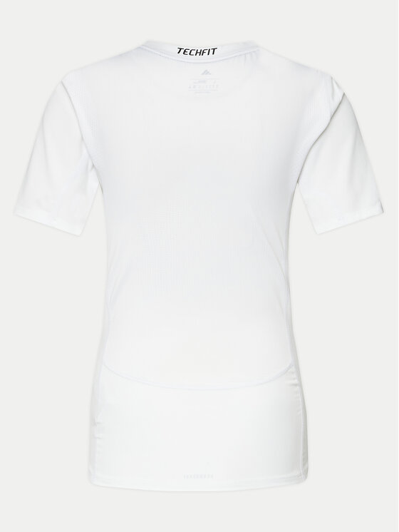 adidas adidas Športna majica Techfit Compression JE6699 Bela Slim Fit