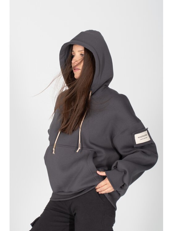 MANDRAGORA MANDRAGORA Bluza cangaroo Szary Oversize