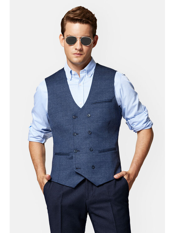 Lancerto Lancerto Kamizelka KA131223000006 Granatowy Slim Fit