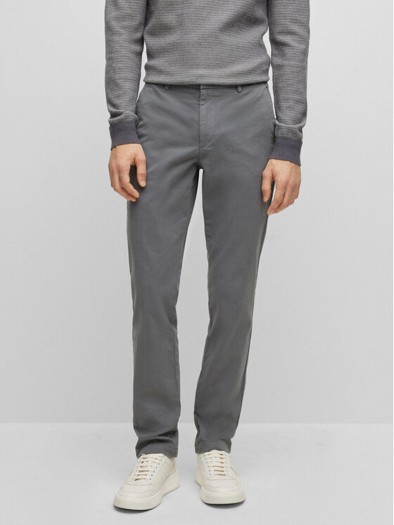 BOSS Boss Čino bikses Kaito1 50487966 Pelēks Slim Fit