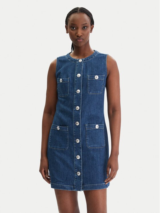 Liu Jo Liu Jo Kleid für den Alltag UA6334 D0275 Blau Regular Fit