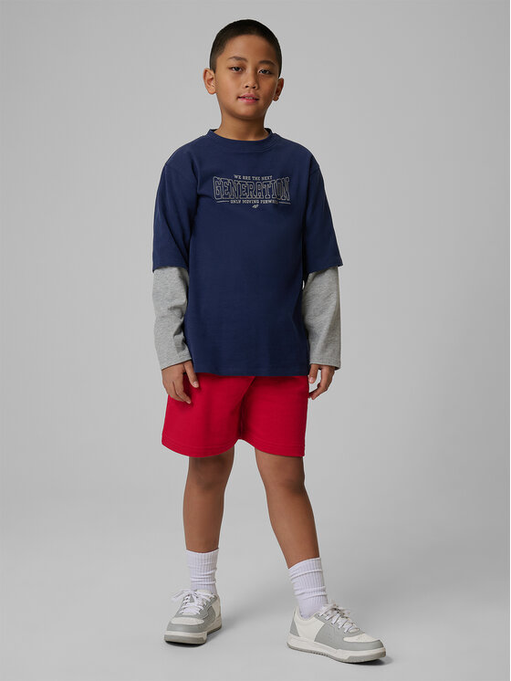 4F 4F Szorty sportowe BASIC+ Czerwony Regular Fit