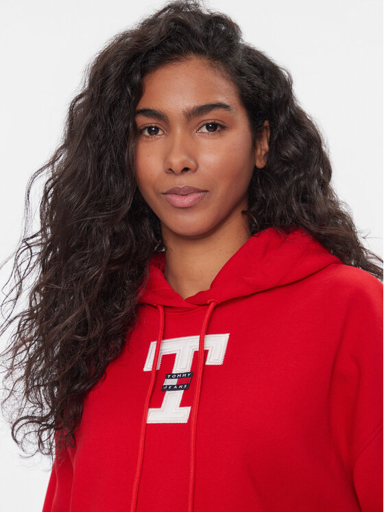 Tommy Jeans Tommy Jeans Majica dugih rukava Letterman Flag DW0DW16122 Crvena Relaxed Fit