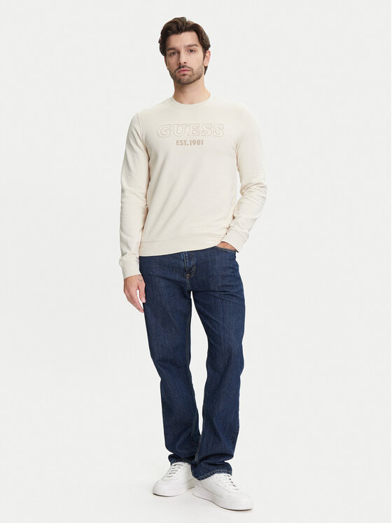Guess Guess Majica dugih rukava M5YQ08 KCN01 Bež Regular Fit