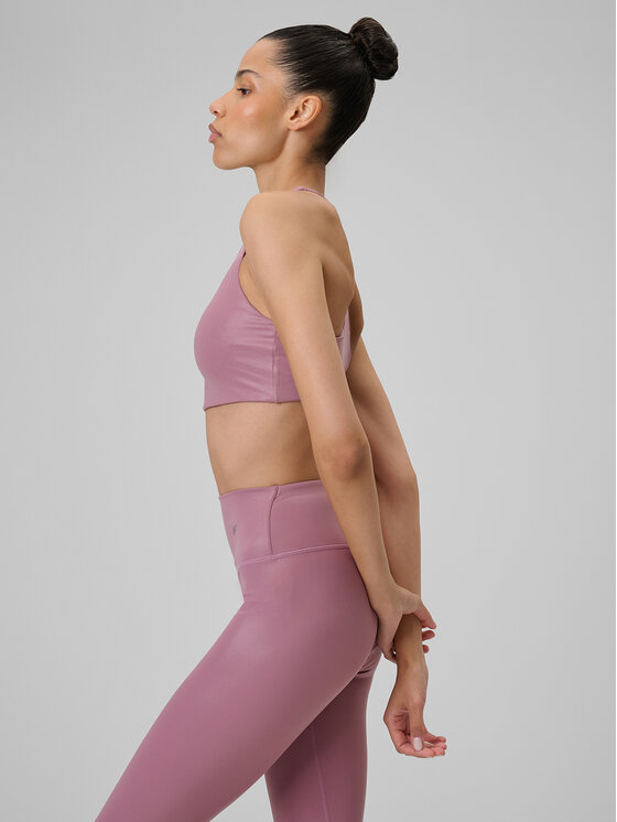 4F 4F Biustonosz sportowy YOGA Różowy ciemny