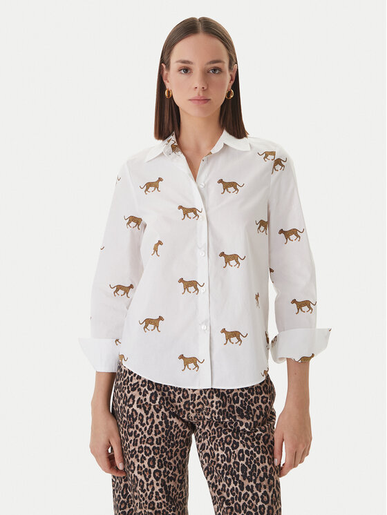 LOLA CASADEMUNT LOLA CASADEMUNT Риза LS2615059 Бял Regular Fit