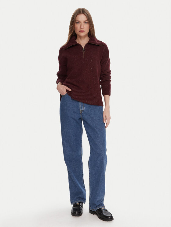 Barbour Barbour Džemperis LKN1579RE88 Bordo Regular Fit