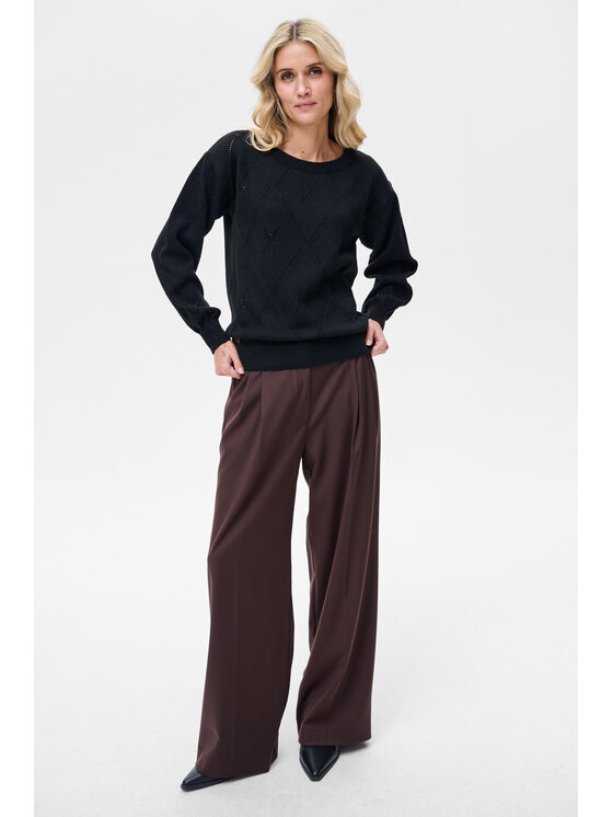 blue shadow blue shadow Sweter Bery Czarny Regular Fit